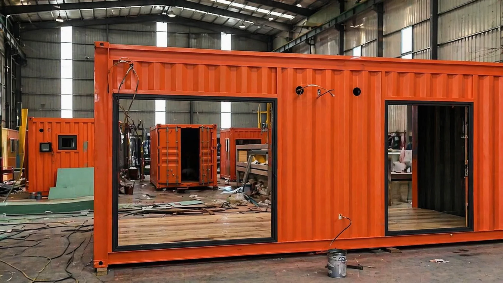 コンテナハウス製造工場